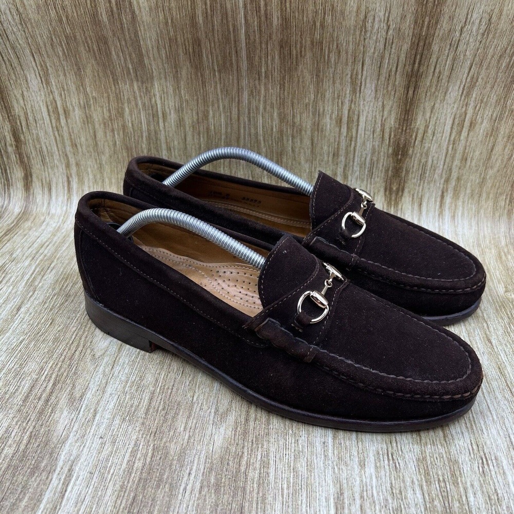 Alden Brown Suede Horsebit Loafers Shoes H4685 Made In USA Men's Size 10.5 D
